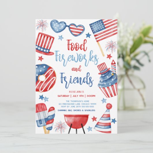 7月4日BBQ 招待状 (スタンド正面)