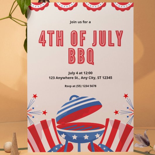 7月4日BBQ 招待状