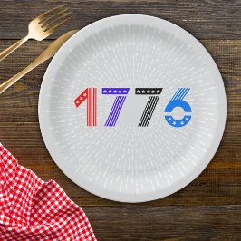 7月4日BBQ 1776紙プレート ペーパープレート