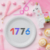 7月4日BBQ 1776紙プレート ペーパープレート (パーティー)