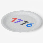 7月4日BBQ 1776紙プレート ペーパープレート (アングル)