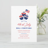 7月4日BBQ&Fireworksお祝い 招待状 (スタンド正面)