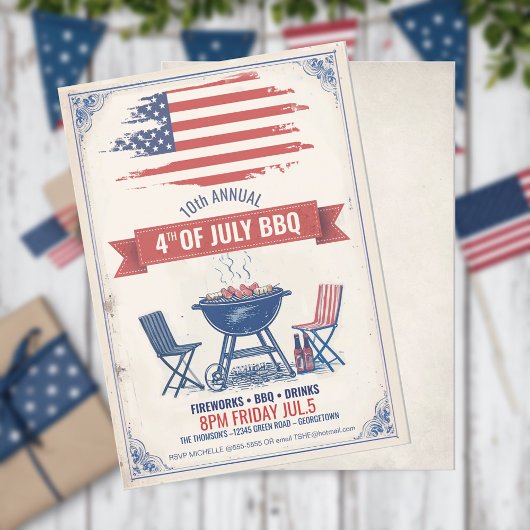 7月4日BBQ ID1105 招待状