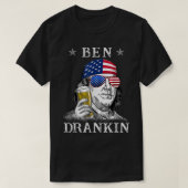 7月4日Ben Drankin Benjamin Franklin Beer Cos Tシャツ (デザイン正面)
