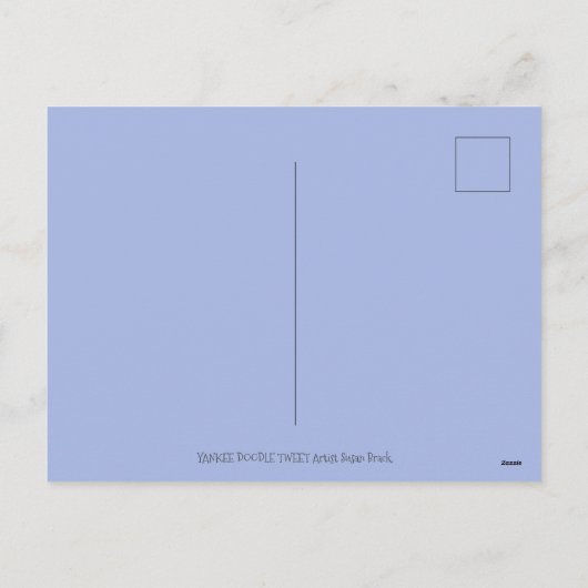 7月4日BLUEBIRD TWEET、アメリカ国旗USA シーズンポストカード (裏面)