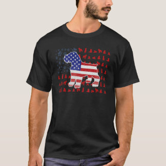 7月4日Bouvier Des Flandresアメリカ国旗 Tシャツ