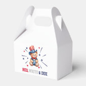 7月4日Boy Baby Shower Bear Guest フェイバーボックス (正面サイド)