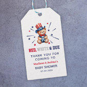 7月4日Boy Bebaby Shower Bear Guest Thank You ギフトタグ