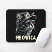 7月4日Cat Meowica猫好きアメリカ合衆国 マウスパッド (マウス)