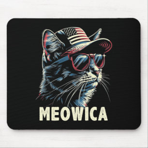 7月4日Cat Meowica猫好きアメリカ合衆国 マウスパッド