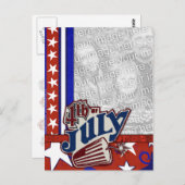 7月4日Firecrcker – あなたの写真が挿入 ポストカード (正面/裏面)