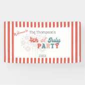 7月4日Fireworksバナー 横断幕 (横)