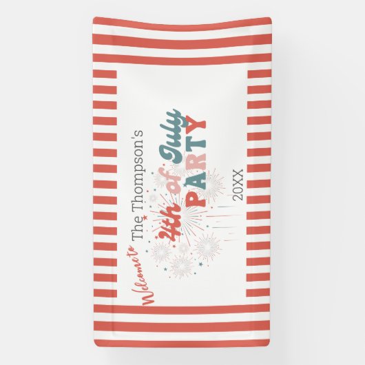 7月4日Fireworksバナー 横断幕 (縦)