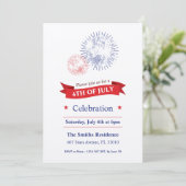 7月4日Fireworksパーティの招待状 招待状 (スタンド正面)