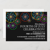 7月4日Fireworksパーティの招待状 招待状 (正面/裏面)