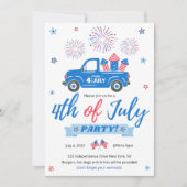 7月4日Fireworksパーティの招待状 招待状 (正面)