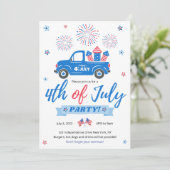 7月4日Fireworksパーティの招待状 招待状 (スタンド正面)