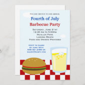 7月4日Fireworksパーティー 招待状 (正面/裏面)