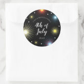 7月4日Fireworksファミリーパーティー ラウンドシール (バッグ)