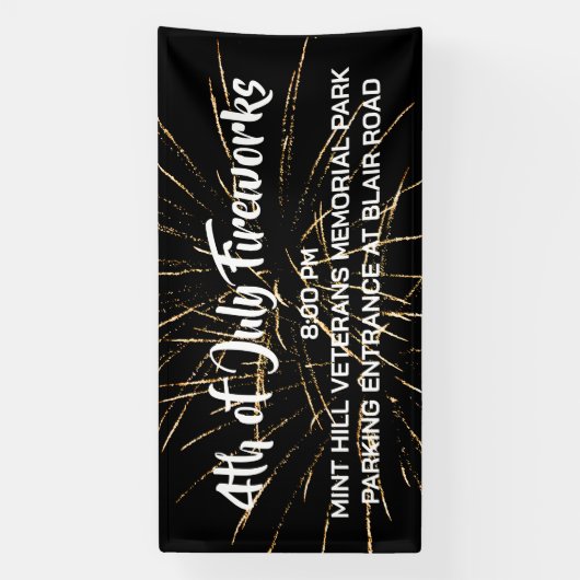 7月4日Fireworks広告バナー 横断幕 (縦)