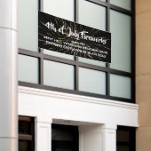 7月4日Fireworks広告バナー 横断幕 (ビルの外側)