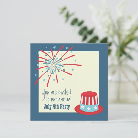 7月4日Fireworks招待状 招待状 (スタンド正面)