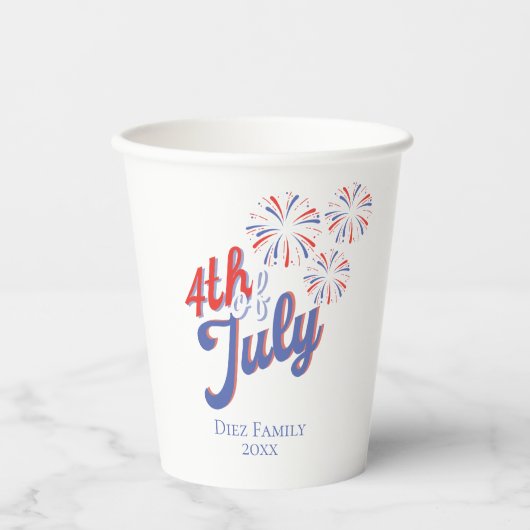 7月4日Fireworks紙杯 紙コップ (正面)