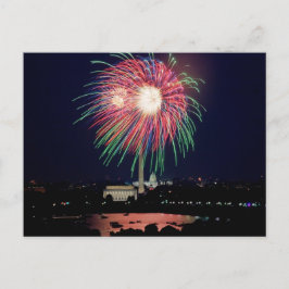 7月4日Fireworks、ワシントンDCポストカード ポストカード