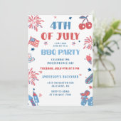 7月4日Fireworks BBQ招待状 招待状 (スタンド正面)