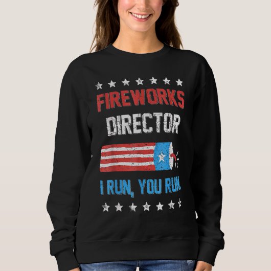 7月4日Fireworks Director I You Kids走よ走り スウェットシャツ (正面)