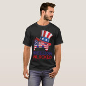7月4日Freedom Unlocked Video Game Gamer USA Tシャツ (正面フル)
