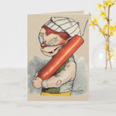 7月4日Gene Carrイラストレーション カード (黄色い花)