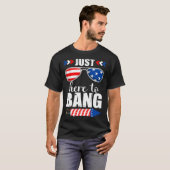 7月4日I M Just To Bang USA Flag Sunglas Tシャツ (正面フル)