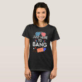 7月4日Im Just To Bang Usa Flag Sunglass Tシャツ (正面フル)