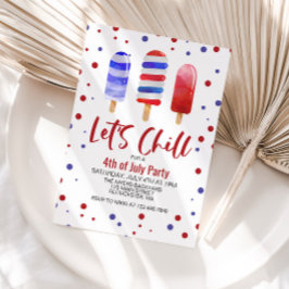 7月4日Let's Chill赤白青氷ポップ 招待状