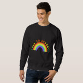 7月4日Lgbqt国旗の愛国的アメリカプライド スウェットシャツ (正面フル)