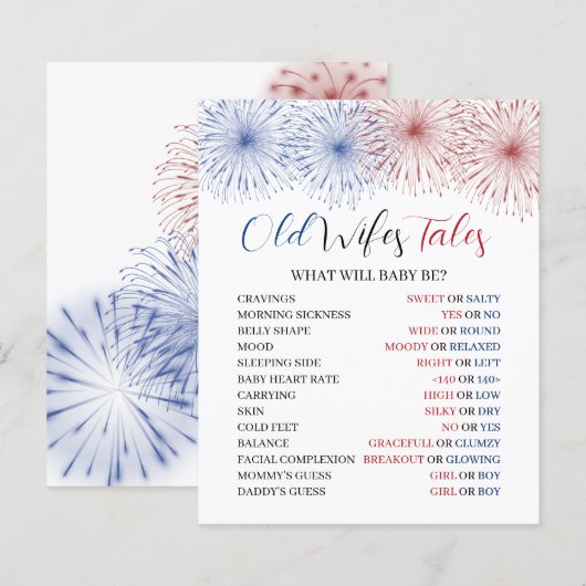 7月4日Old Wifes Talesゲーム。 (正面/裏面)