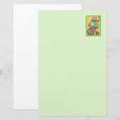 7月4日PATRIOTIC BULFROG STATIONERY GREEN 便箋 (正面/裏面)