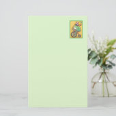 7月4日PATRIOTIC BULFROG STATIONERY GREEN 便箋 (スタンド正面)