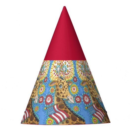 7月4日PATRIOTIC GIRAFFE、ホリデーパーティーHAT パーティーハット (正面)