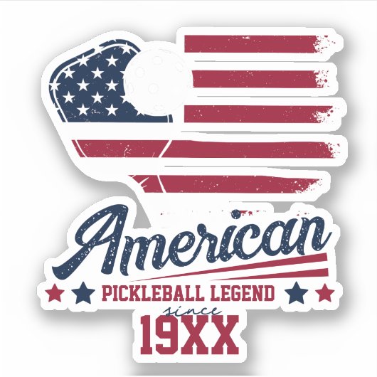 7月4日Pickleball USA Independence Day Gift シール (正面)