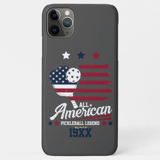7月4日Pickleball USA Independence Day Gift Case-Mate iPhoneケース (裏面)