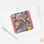 7月4日PINK FLAMINGO STICKERS SQUARE *シート スクエアシール (封筒)
