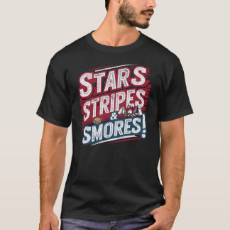 7月4日Ready:スター、ストライプ、Sモーレス Tシャツ