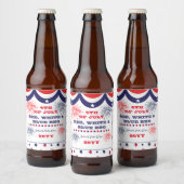 7月4日Red White and Blue BBQ ビールラベル (ボトル)