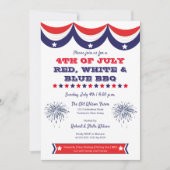 7月4日Red White and Blue BBQ 招待状 (正面)