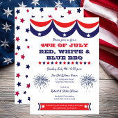 7月4日Red White and Blue BBQ 招待状