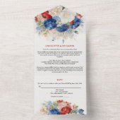 7月4日Red White & Blueフローラ結婚 オールインワン招待状 (内側)