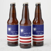 7月4日Sparkler付きカスタマイズ可能ラベル ビールラベル (ボトル)