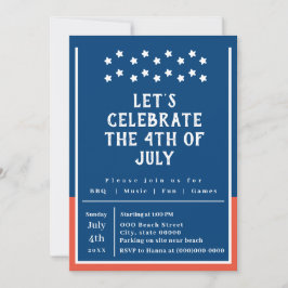 7月4日Summer BBQパーティー 招待状